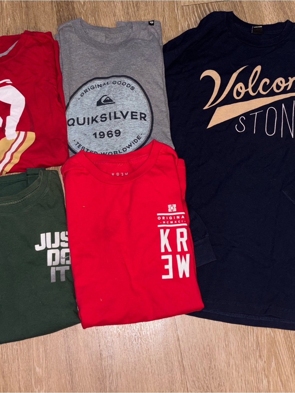 Mens Medium Graphic T Shirt Lot Nike Volcom Quiksilver KR3W 49ers 5pc b98
